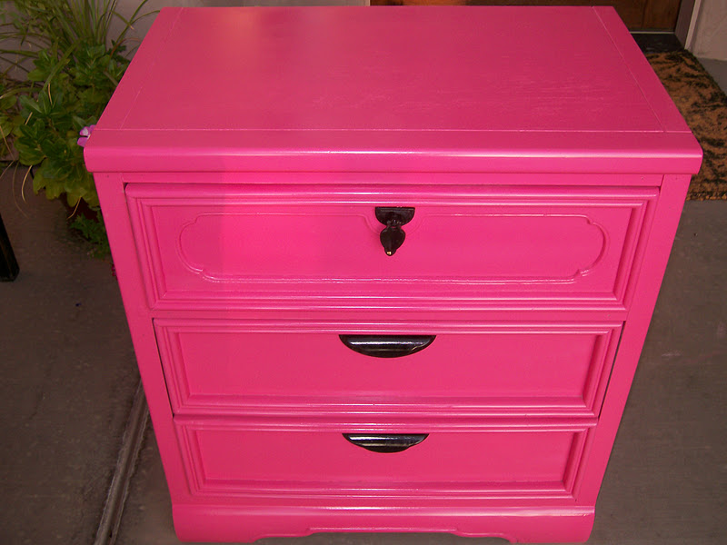 Doubletake Decor Pretty in Pink nightstand