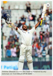 Shikhar Dhawan fastest hundred debut-INDIA v AUSTRALIA-3rd TEST Shikhar-Dhawan-fastest-hundred-debut-INDIA-v-AUSTRALIA-3rd-TEST