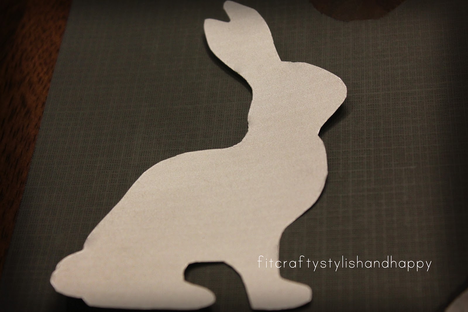 Fit, Crafty, Stylish and Happy Easter Bunny Silhouette Framed Art
