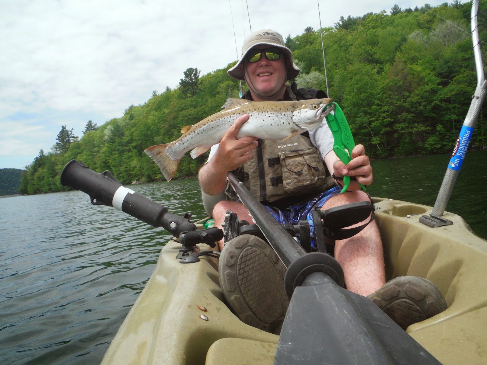 Long Island Kayak Angler Pepacton Reservoir Brown Trout May 29, 2014
