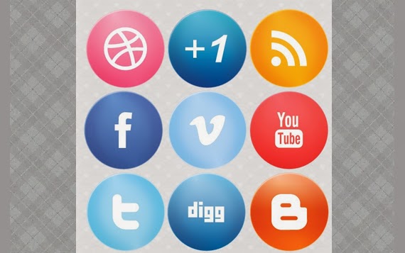 Large Glossy Social Media Icons Large Glossy Social Media Icons