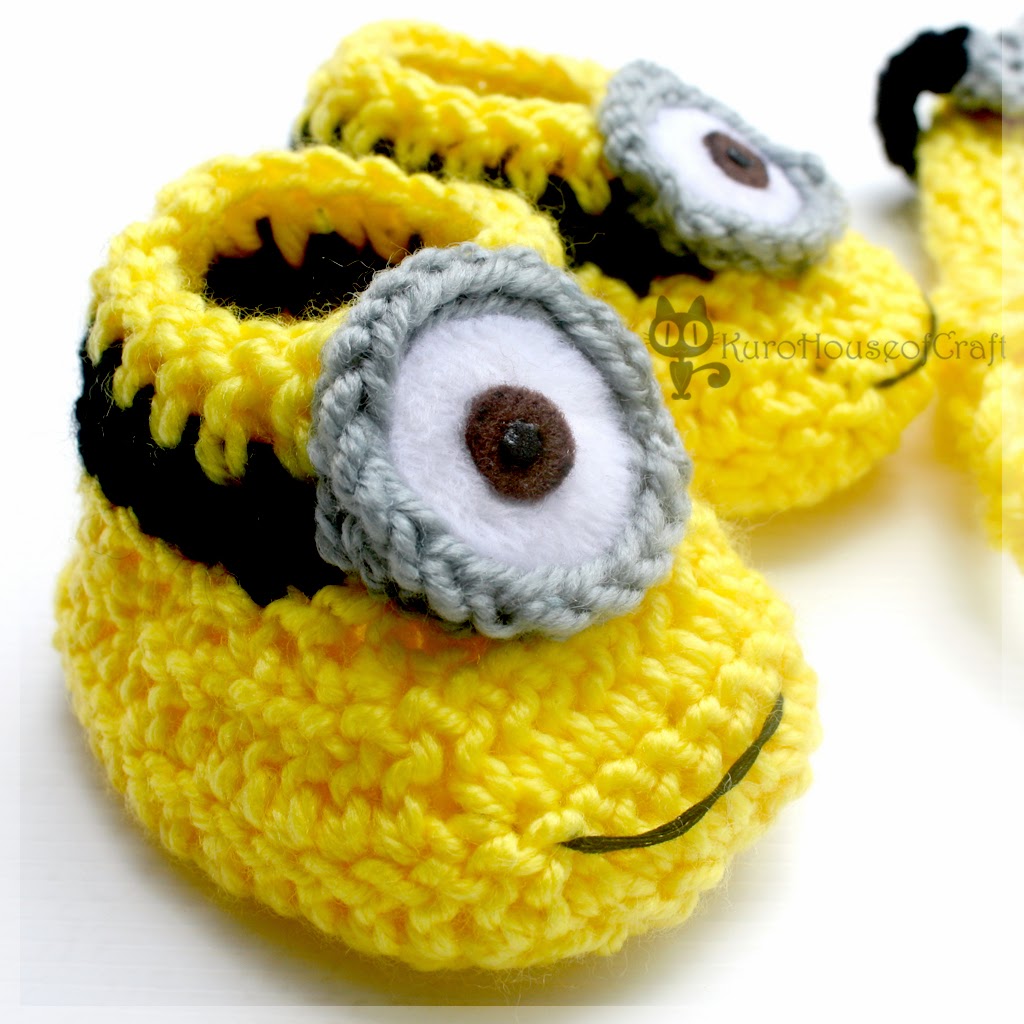 KuroHouse of Craft: Minion Baby Hat & Booties, Dave, Lance ...