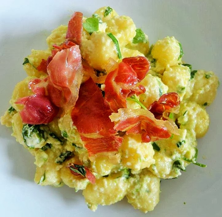 Gnocchi with Prosciutto & Fresh Basil Recipe