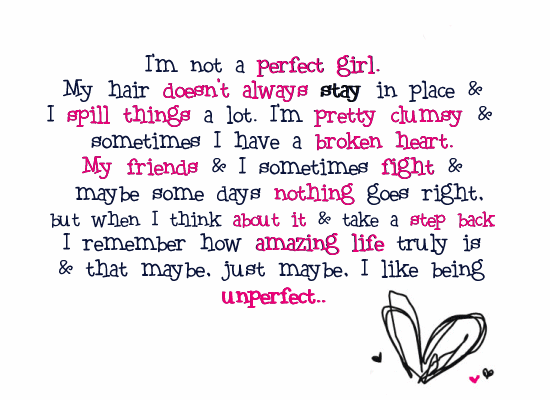 i'm not perfect girl