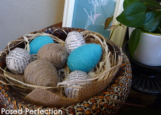 Twine-Wrapped Easter Eggs 