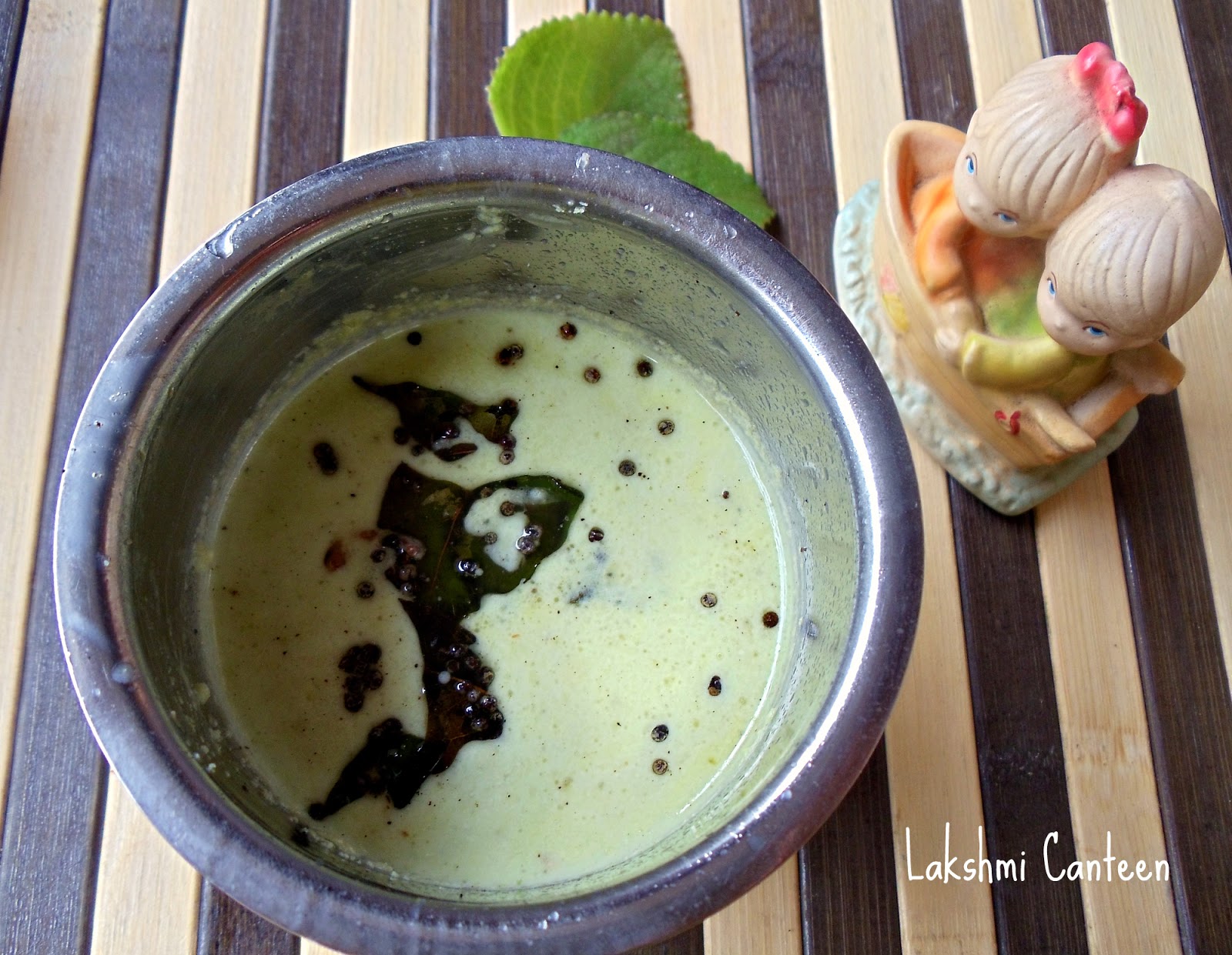 Lakshmi Canteen Sambarballi Tambuli (CoconutButtermilk based Cuban Oregano Gravy/Drink)