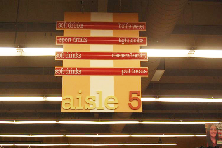 Portfolio: Super Market aisle signs