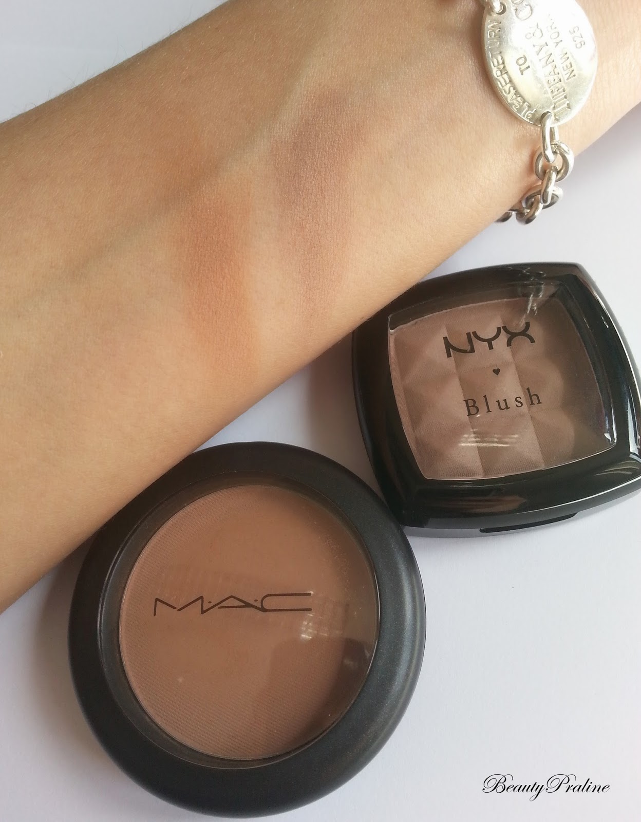 BeautyPraline* MAC blush Harmony vs. NYX blush Taupe