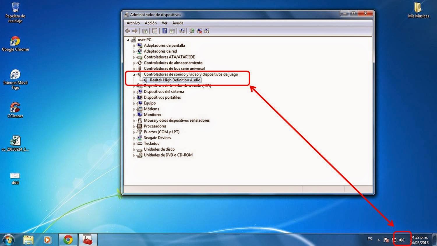 Como Activar El Dispositivo De Audio En Windows 7 Youtube