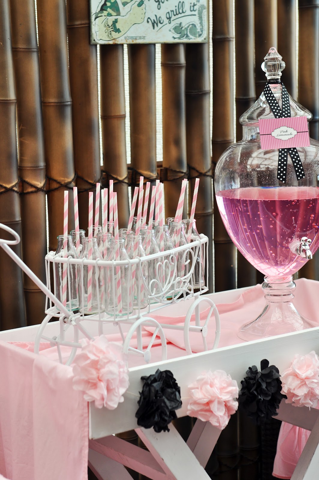 Studio Cake: Pink, white and Black baby shower