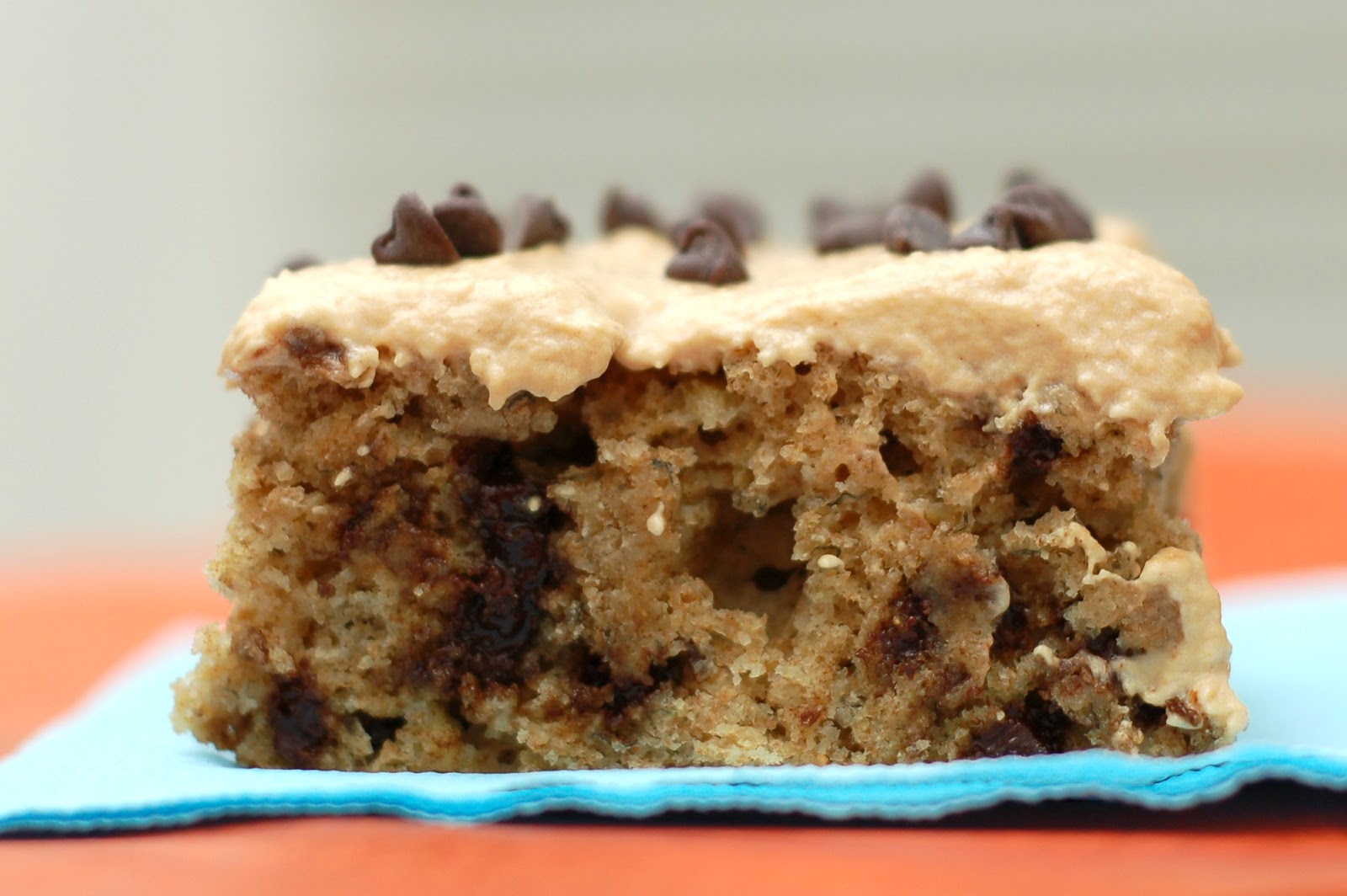 Peanut Butter Frosted Chocolate Chip Banana Cake A Kitchen Addiction