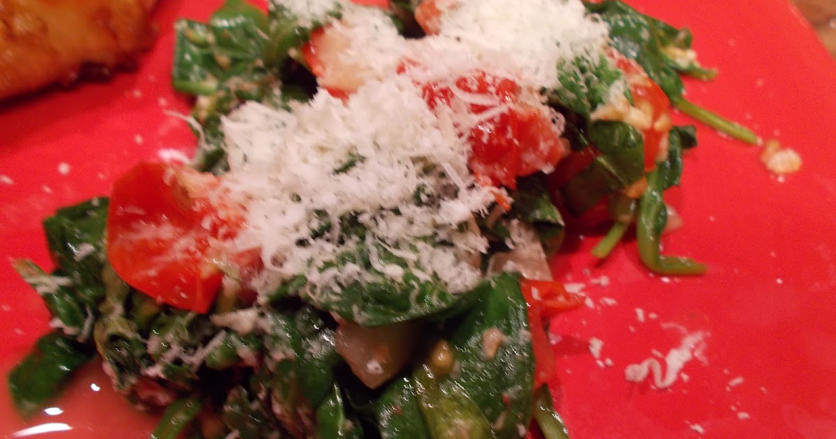Dawn's Blogalicious Wilted Spinach w/Tomatoes & Basil