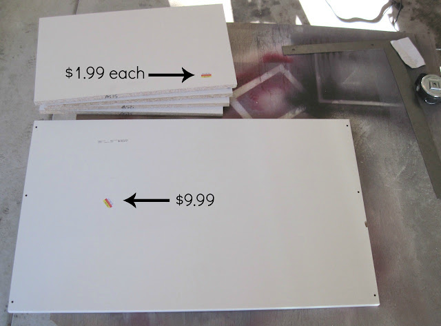 IKEA white laminated particle board (as is section) IKEA white laminated particle board (as is section)