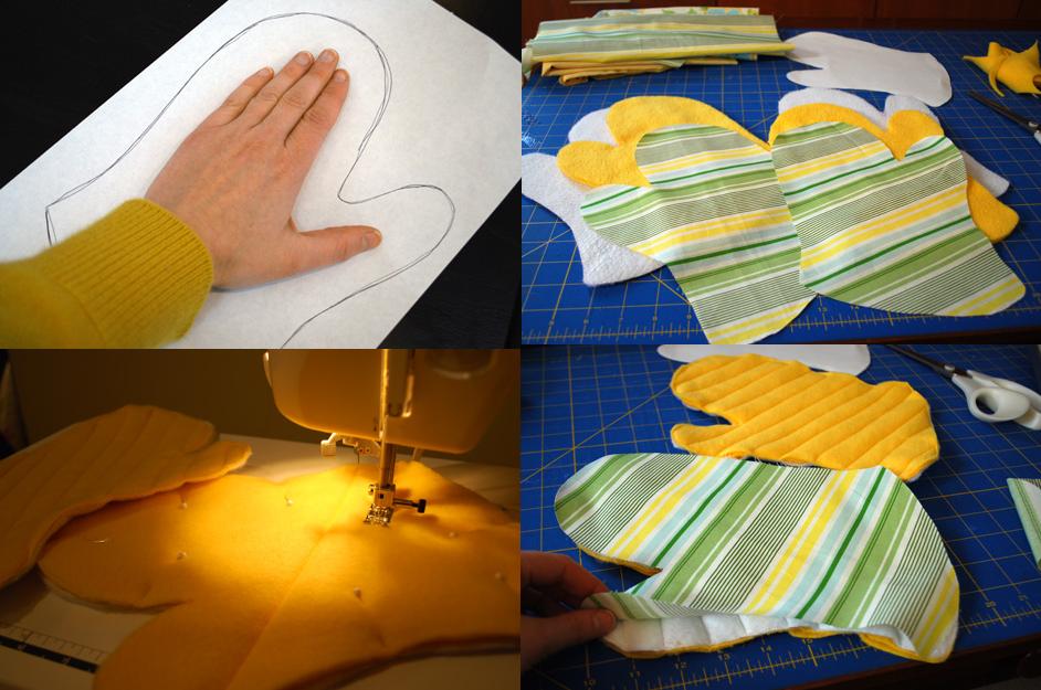 Como hacer guantes de cocina