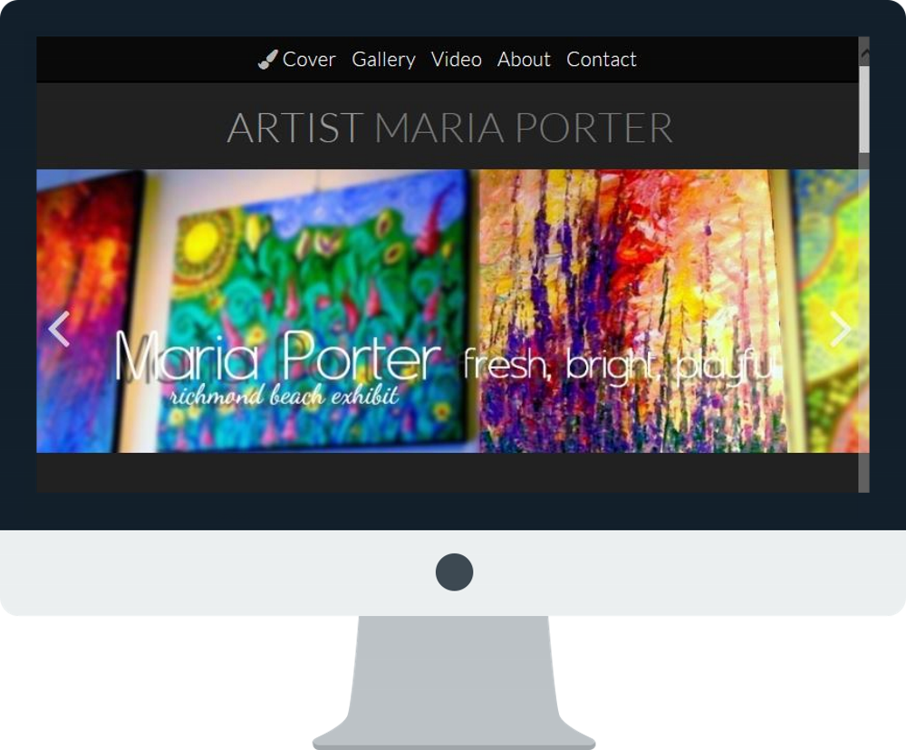 Artist Site Screenshot