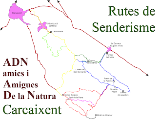 Mapa Rutes Senderisme - Carcaixent