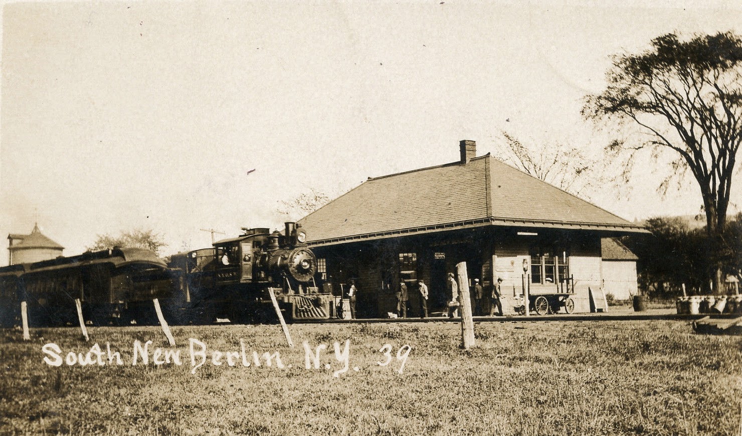 Vintage Railroad Pictures NYO&W depot, South New Berlin