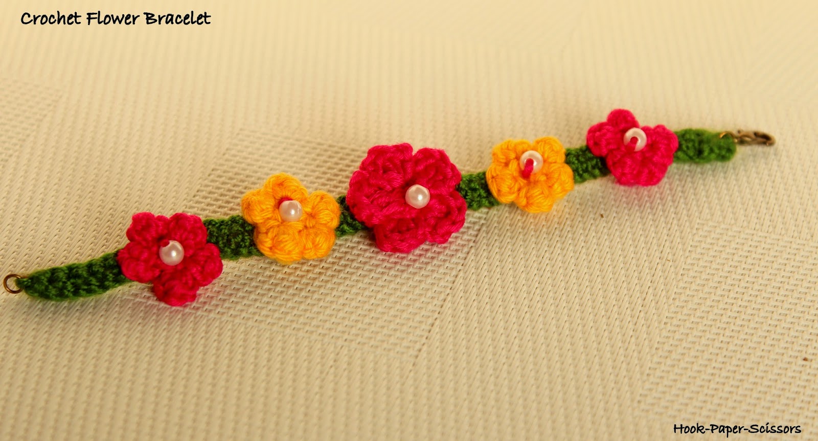 paper flower bracelet