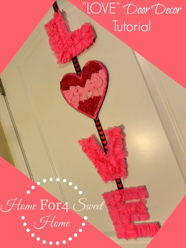 Home For4 Sweet Home [Valentines] Crepe Paper "LOVE" Door Decor