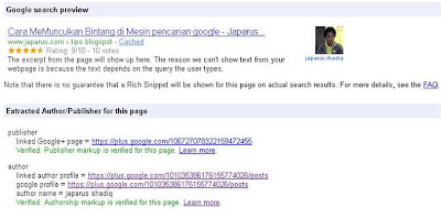 Cara MeMunculkan Bintang di Mesin pencarian google Cara MeMunculkan Bintang di Mesin pencarian google