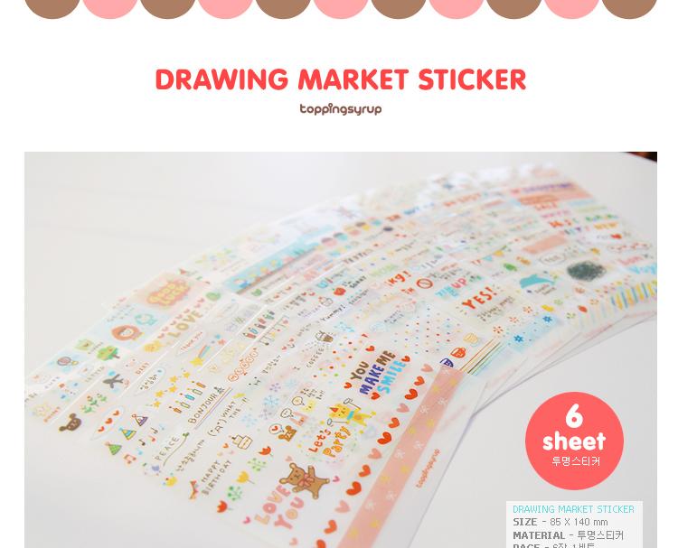 7 polka dots drawing market sticker 7 polka dots drawing market sticker