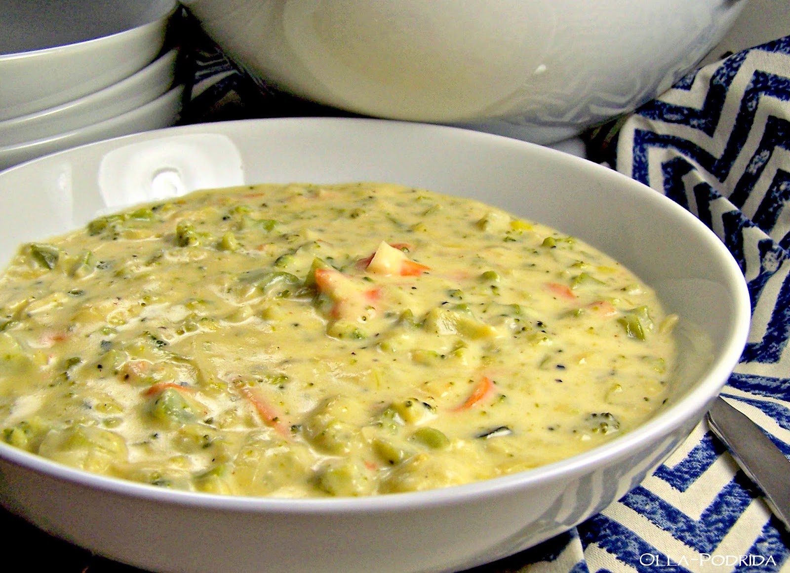 OllaPodrida Cheesy Leek and Broccoli Soup
