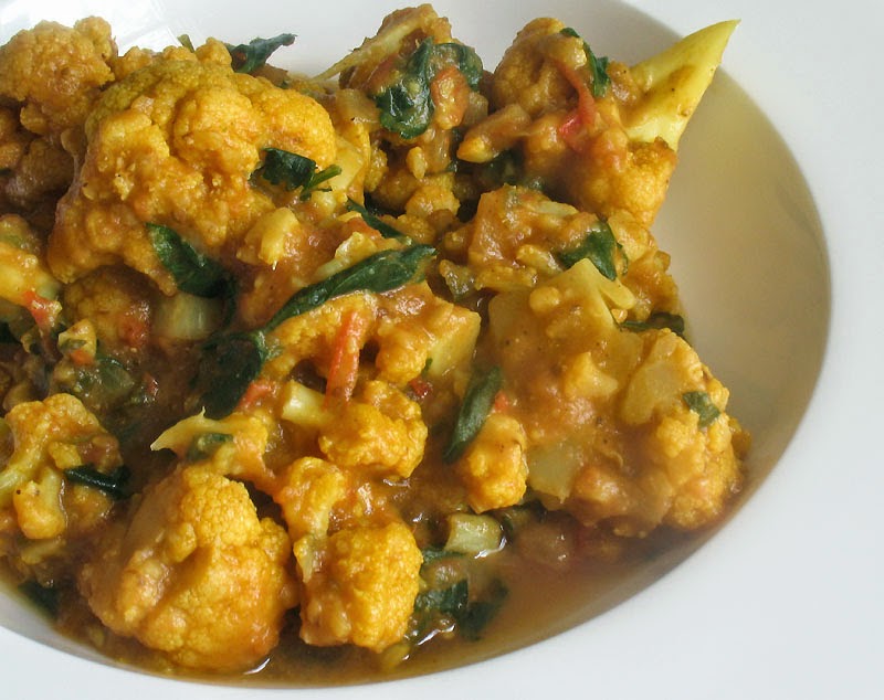 Gently Simmered Cauliflower in a Spicy Tomato Sauce Lisa's Kitchen Vegetarian Recipes