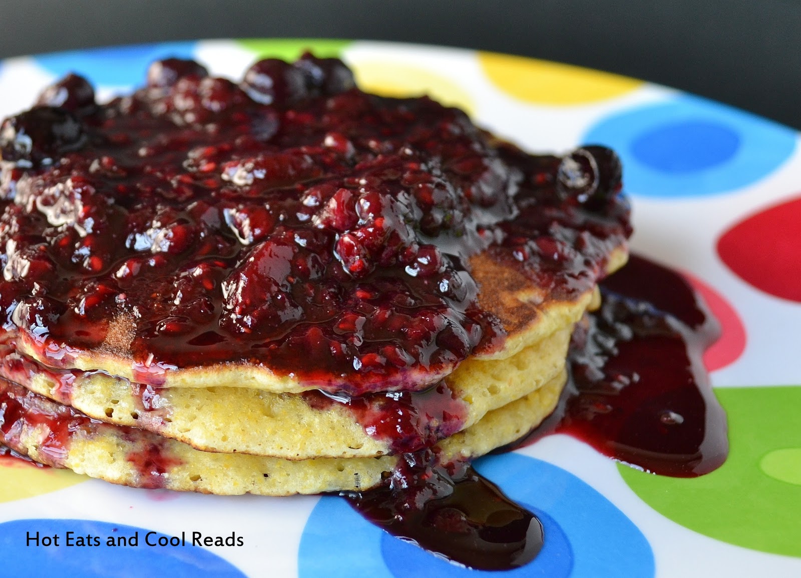 Hot Eats and Cool Reads Buttermilk Cornmeal Pancakes Recipe from The