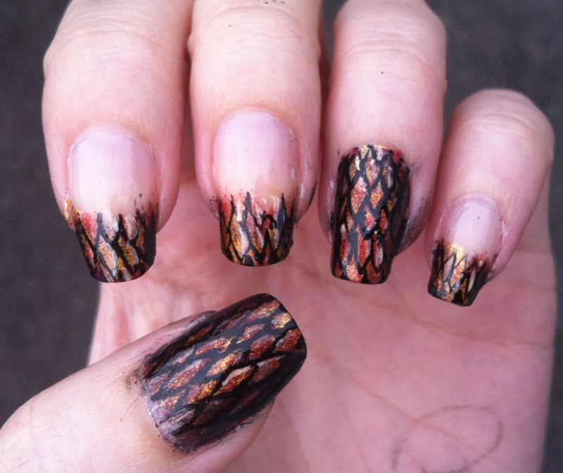 Nerdy nails! Dragon Scales!