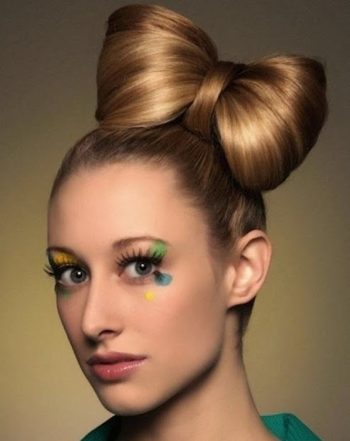 cute bow hairstyle design