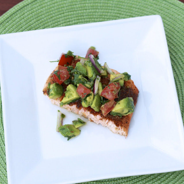 grilled salmon with avocado salsa
