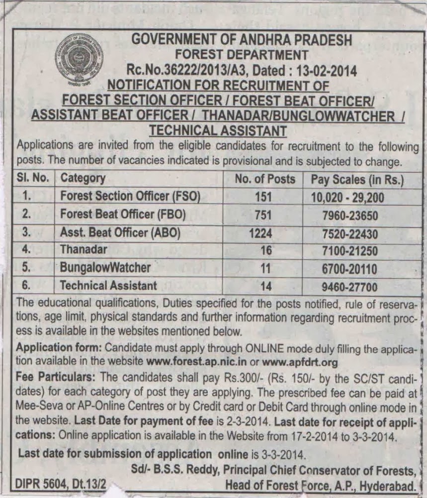 AP Forest Recruitment 2014 http://www.ezorif.com/p/fresh-jobs.html