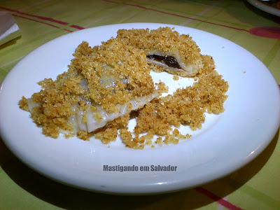 Bistrô PortoSol: A sobremesa Powidltatschkerln (Doce típico da Tchecoslováquia, recheado com Geléia de Ameixa e coberto por Farofa Doce) Bistrô PortoSol: A sobremesa Powidltatschkerln (Doce típico da Tchecoslováquia, recheado com Geléia de Ameixa e coberto por Farofa Doce)