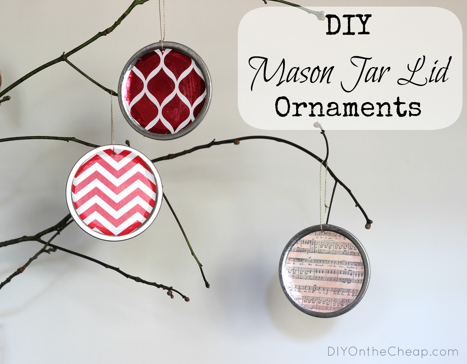 DIY Mason Jar Lid Ornaments Erin Spain