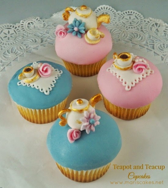 Teapot and Teacup Cupcakes Mari's Cakes (English)