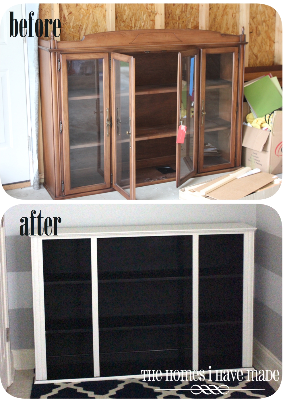 Two-Toned Bookcase (from A Dining Room Hutch!) The Homes I Have Made - Two-Toned Bookcase (from A Dining Room Hutch!) The Homes I Have Made
