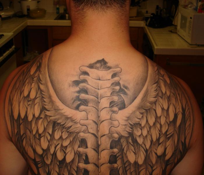 Back angel wing tattoos for men Posted by TATTOO NEW at 735 PM