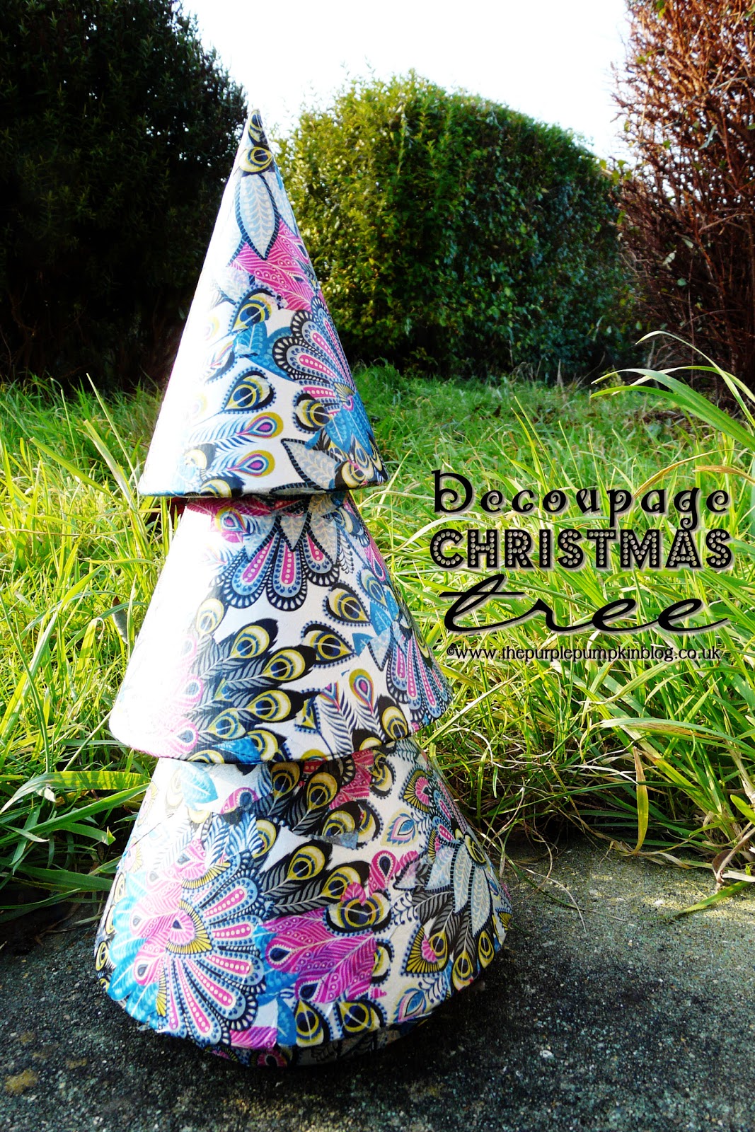 Decoupage Christmas Tree » The Purple Pumpkin Blog