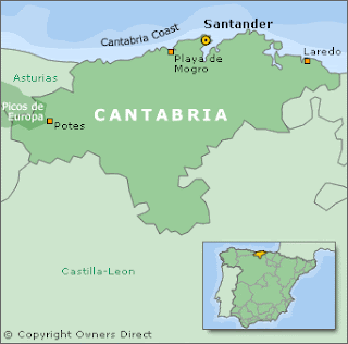 Mapa de Cantabria Región