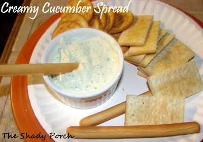 Creamy Cucumber Spread by The Shady Porch Creamy Cucumber Spread