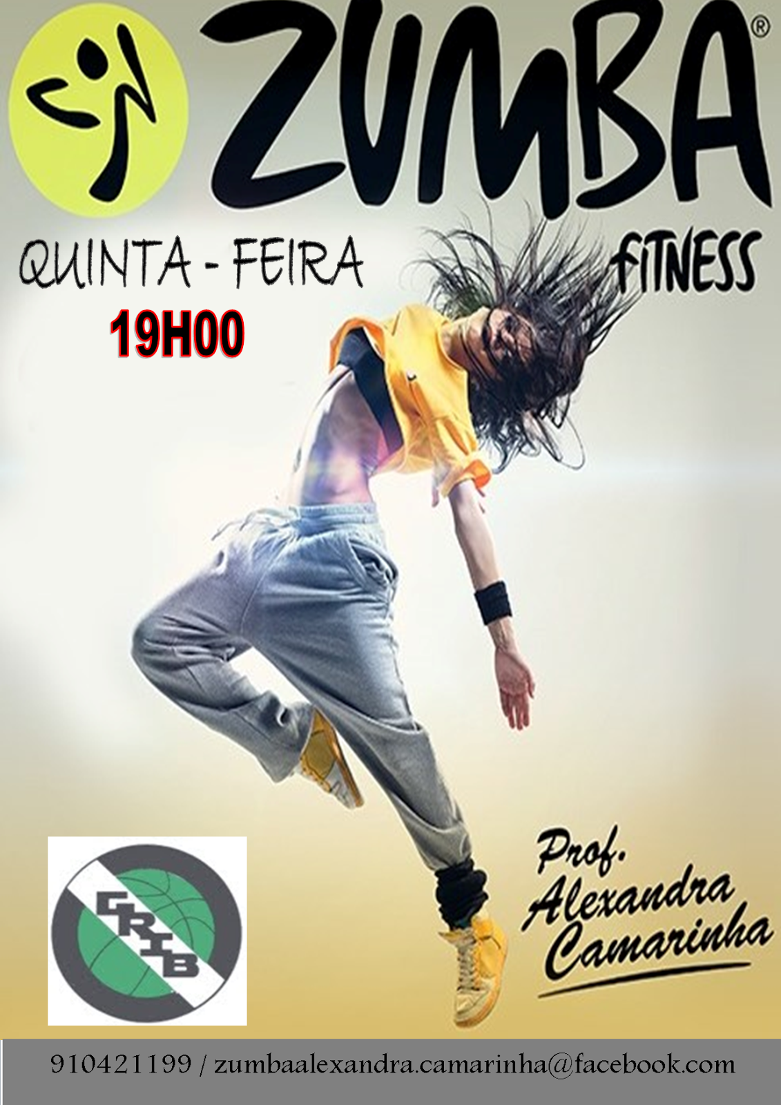 Ás QUINTAS: Aula de Zumba, pelas 19:00 H