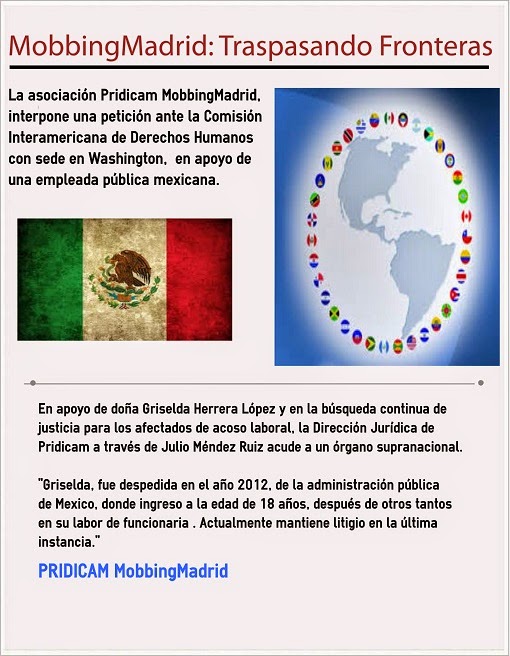 Mobbing Madrid, interpone una petición ante la OEA en apoyo de empleada pública mexicana