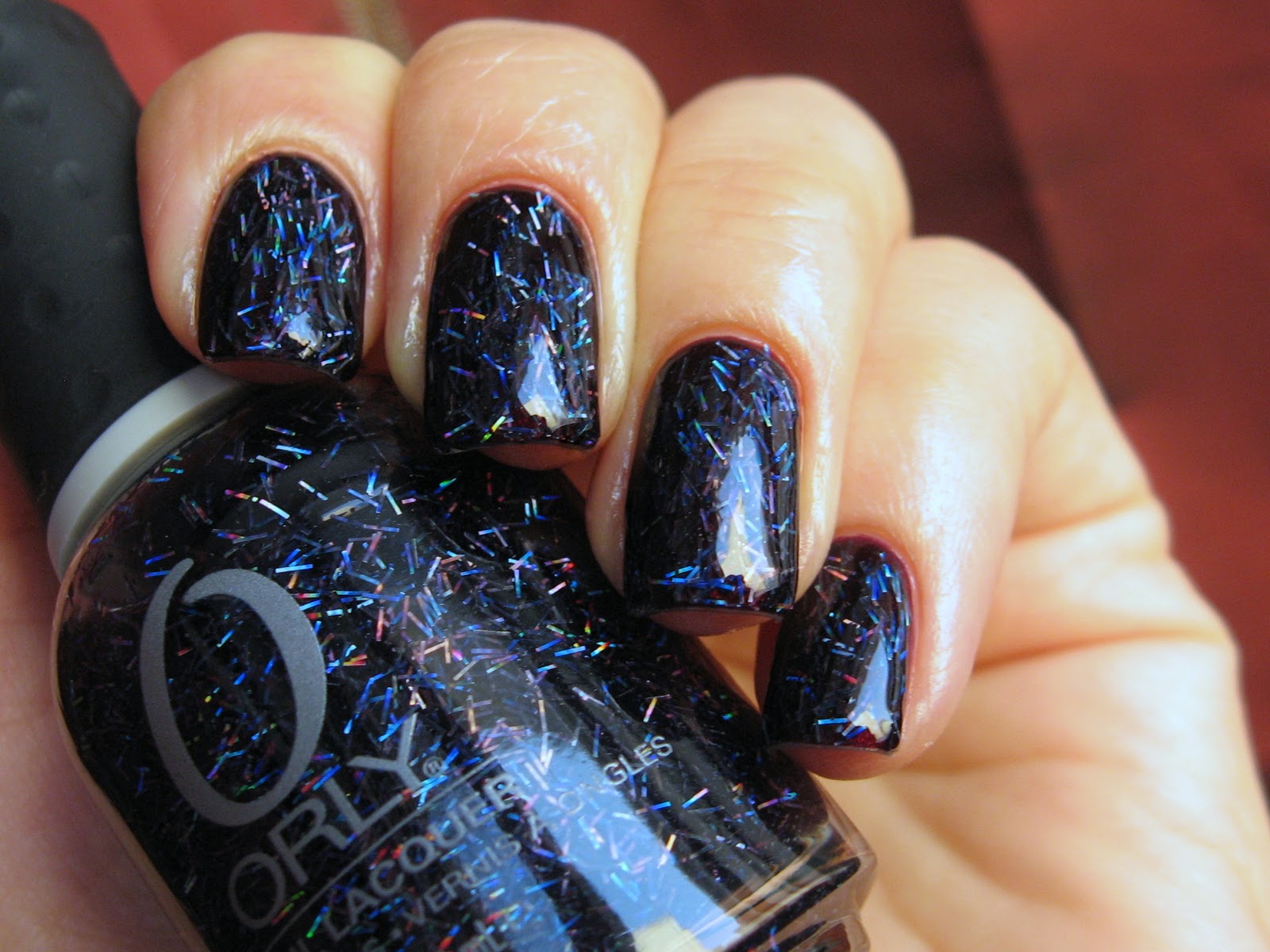 Orly Sunglasses At Night Navy Dark Blue Holo Holographic Glitter