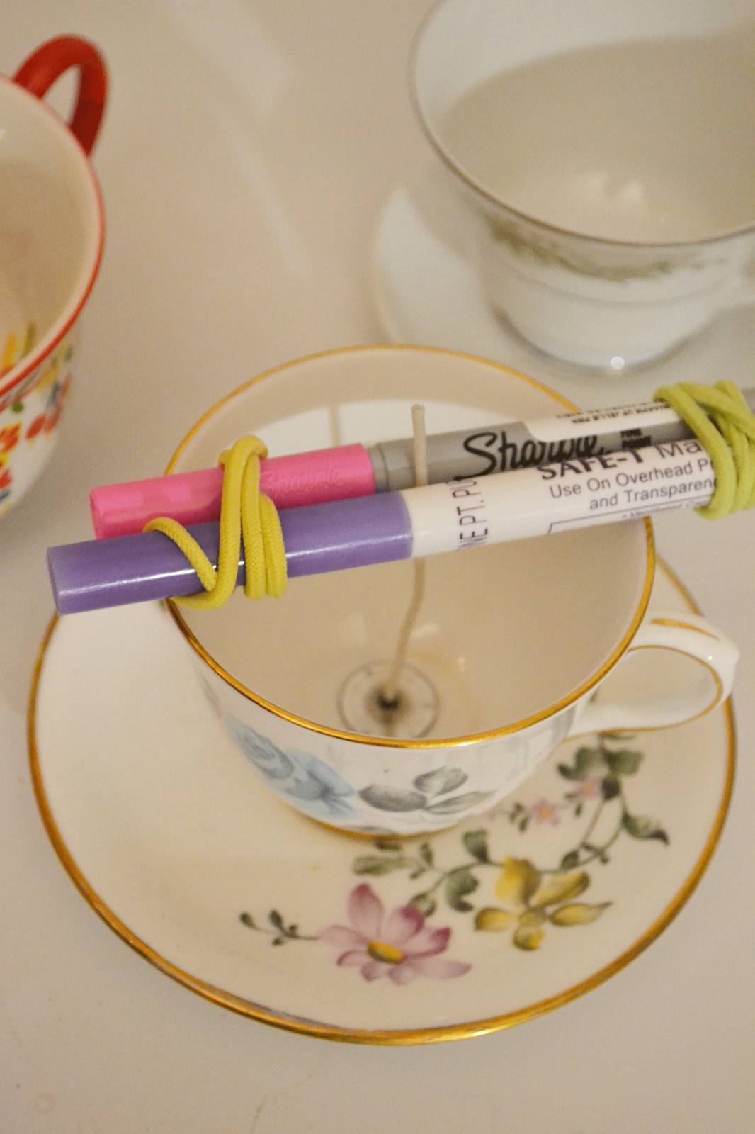 All Things Pink and Pretty Day 5 DIY Tea Cup Candles