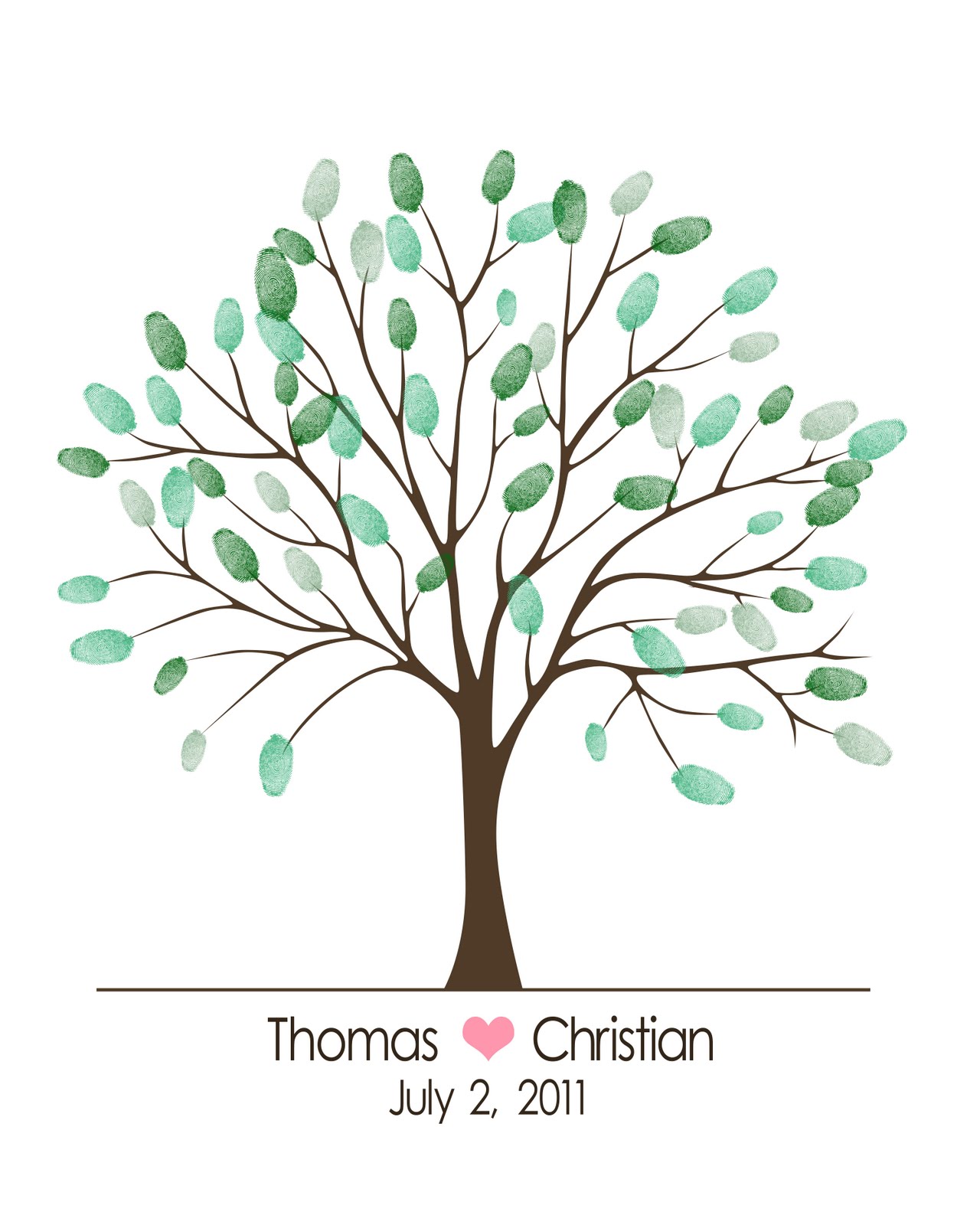 ... will be signing in on our thumbprint tree thomas created this tree