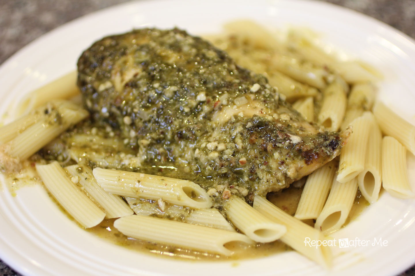 Crock Pot Pesto Chicken Repeat Crafter Me