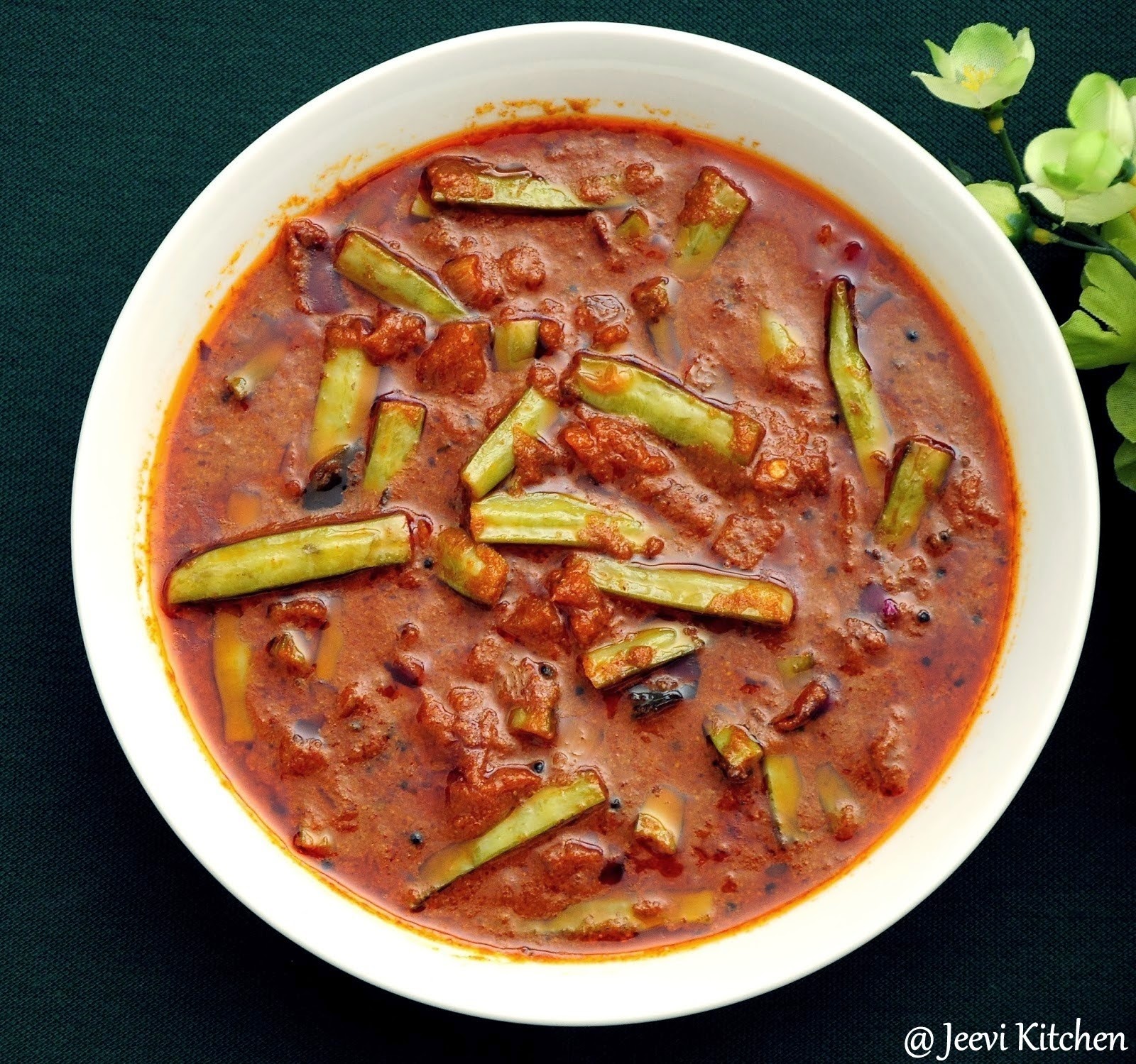 Jeevi Kitchen Cluster Beans(Kothavarangai) Kara Kuzhambu