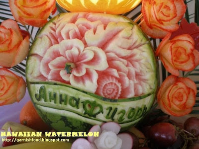 fruit buffet hawaiian theme wedding