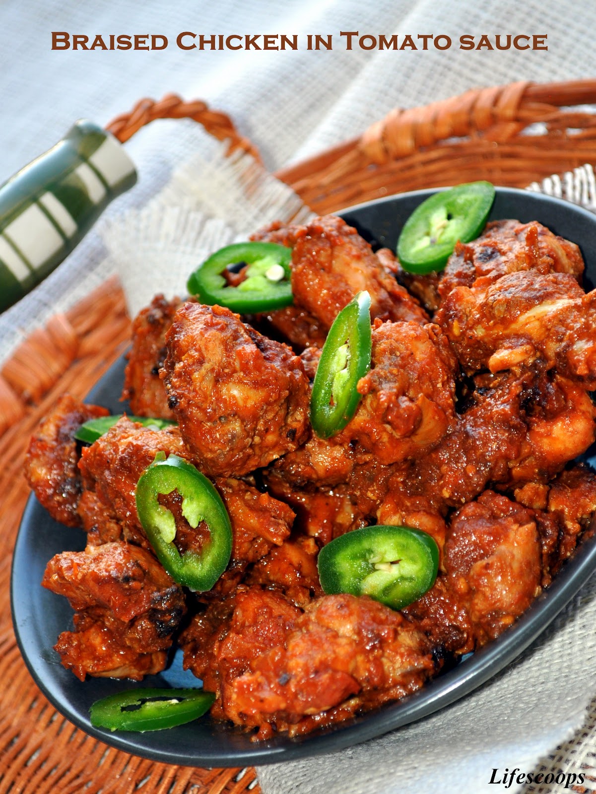 Life Scoops Braised Chicken in Tomato sauce