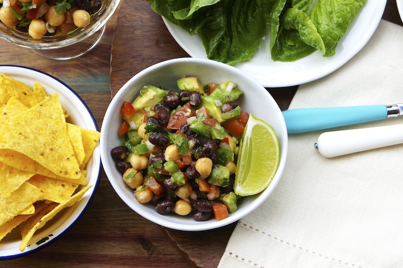 Chickpeas And Black Bean Salsa